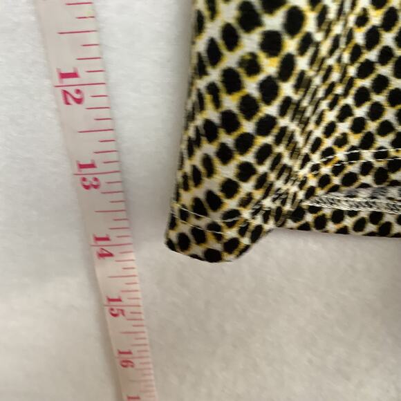 Worthington Womens Blouse Size L Snake Print Short Sleeve Crossover Stretch - Picture 11 of 12